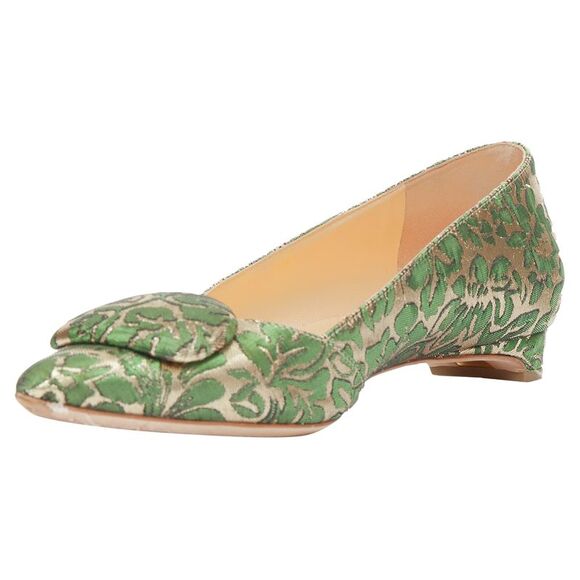 Rupert Sanderson Aga brocade embellished pointy flats - Picture 3 of 6